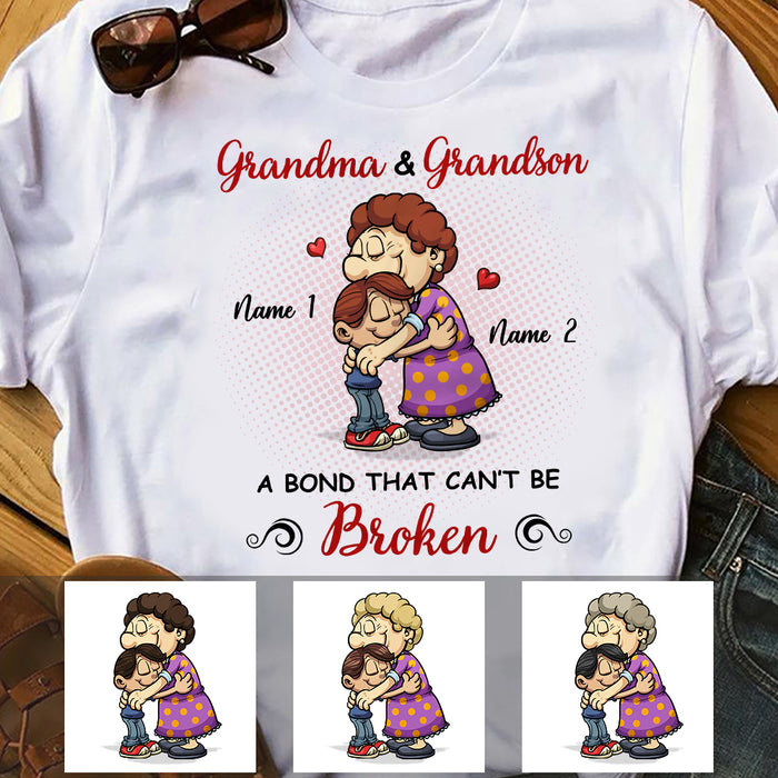 Personalized Mom Grandma Love Grandson T Shirt MR111 65O36 1