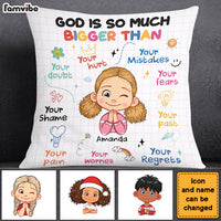 Personalized Gift For Granddaughter Christian God Is So Much Bigger Pillow 30270 thumb 1