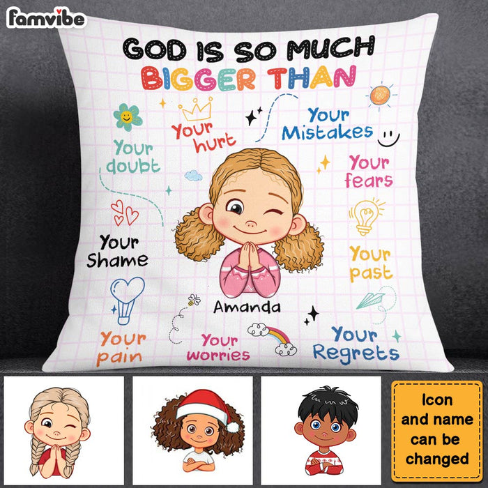 Personalized Gift For Granddaughter Christian God Is So Much Bigger Pillow 30270 1