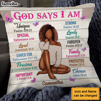 Personalized Gift For Woman God Says I Am Pillow 30503 thumb 1