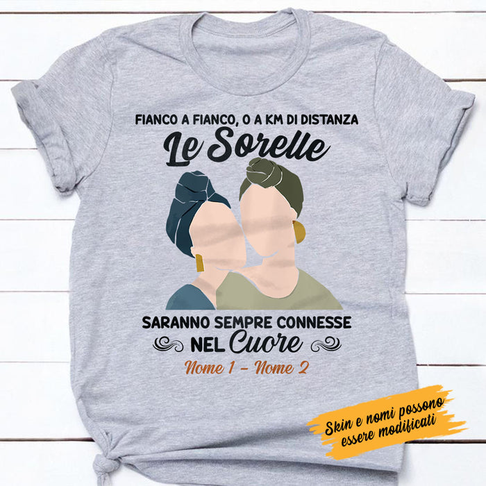 Personalized Side By Side Friends Amiche Italian T Shirt AP144 30O58 1
