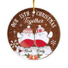 Personalized Couple Our Christmas Together Circle Ornament 30224 1