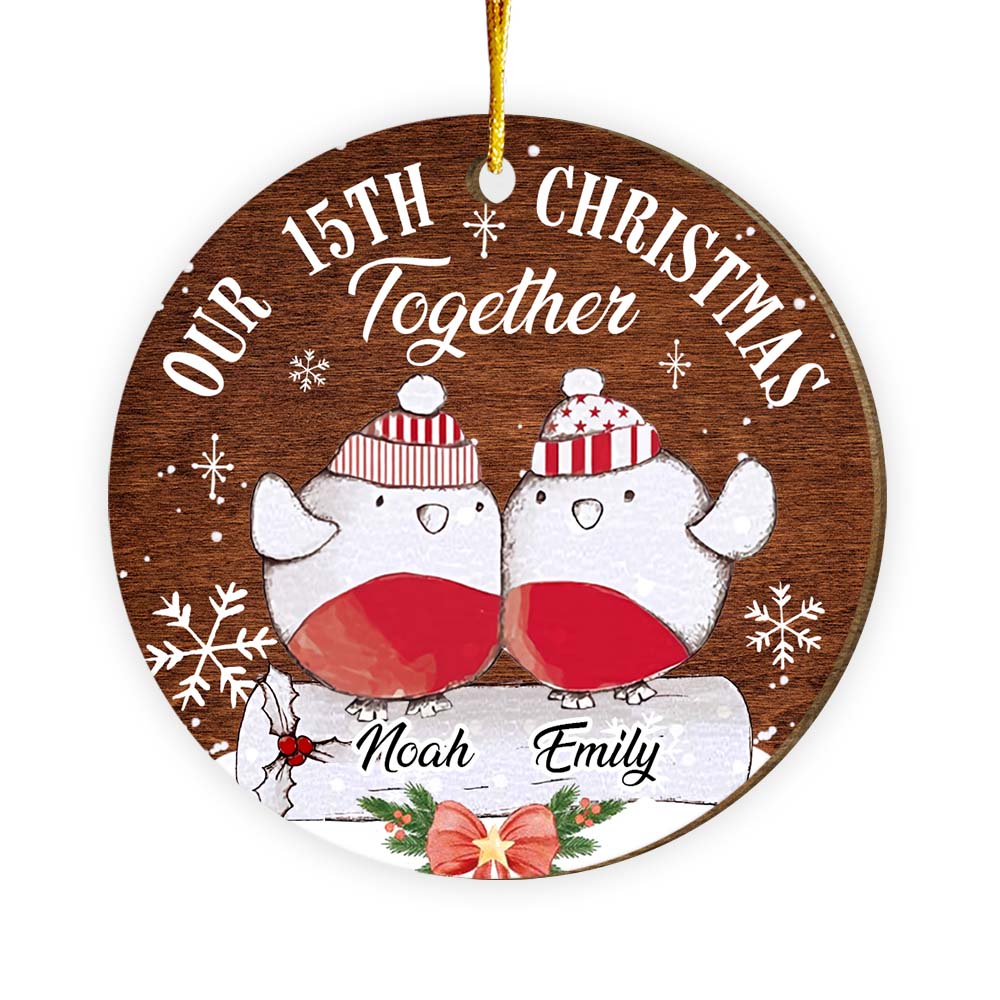 Personalized Couple Our Christmas Together Circle Ornament 30224 Primary Mockup