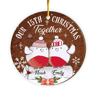 Personalized Couple Our Christmas Together Circle Ornament 30224 thumb 1
