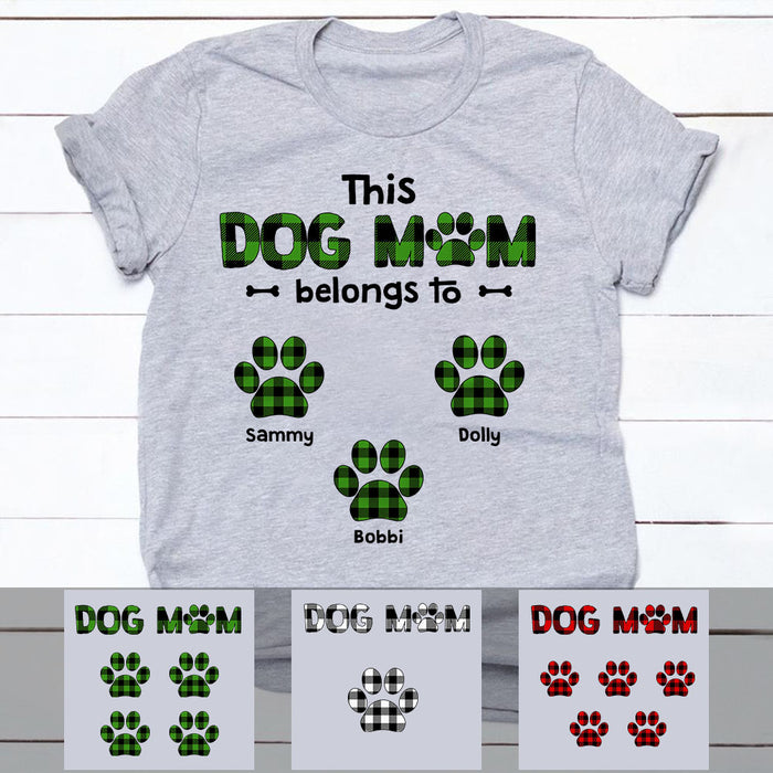 Personalized This Dog Mom Belongs To Buffalo Plaid T Shirt OB131 30O58 1