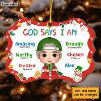 Personalized Christmas Gift For Grandson God Says I Am Benelux Ornament 30196 thumb 1