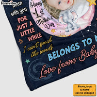 Personalized Gift For Baby First Hi Mommy Upload Photo Blanket 31539 thumb 1