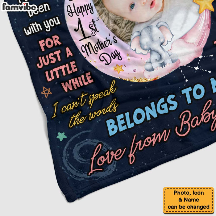 Personalized Gift For Baby First Hi Mommy Upload Photo Blanket 31539 1