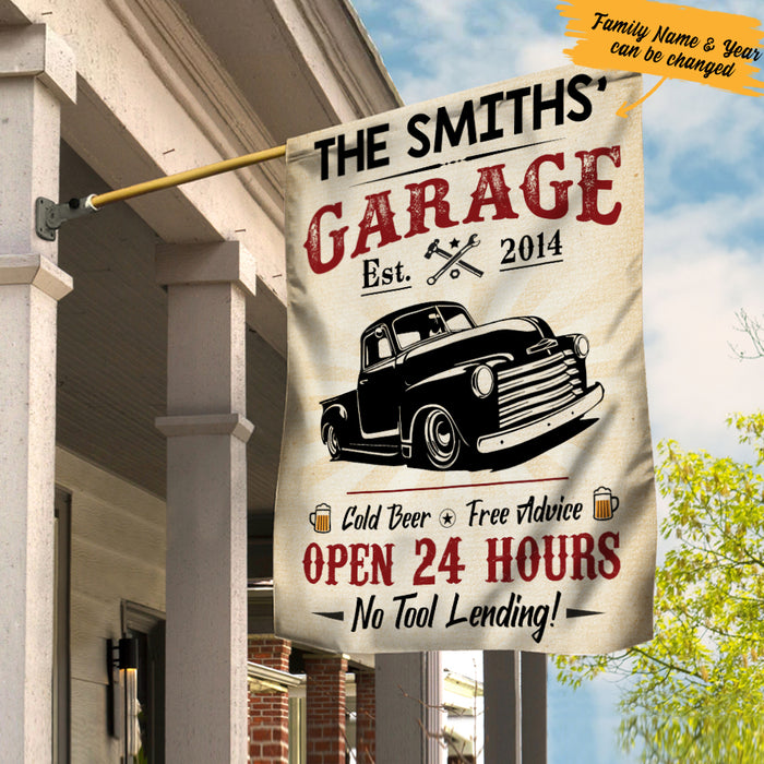 Personalized Garage No Tool Lending Flag AG132 67O57 1