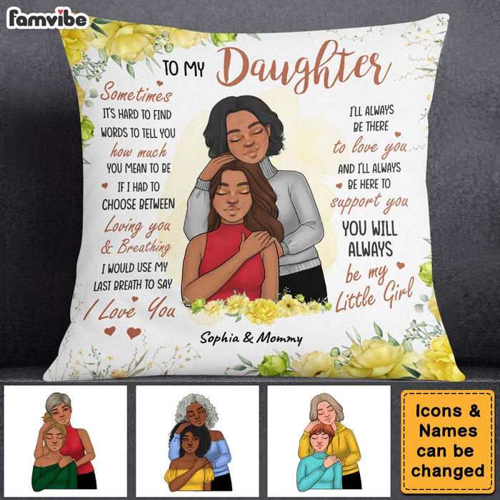 Personalized Gift To Daughter From Mom Pillow 25078 1