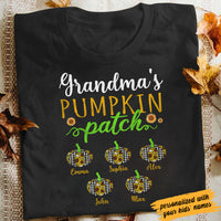 Personalized Grandma's Pumpkin Patch Fall Halloween T Shirt SAG212 81O34 thumb 1