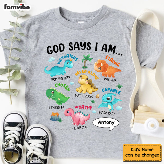 Personalized Gifts For Grandson Dinosaur I Am Kid T Shirt 28764 1