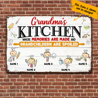 Personalized Kitchen Mom Grandma Metal Sign JL121 26O36 thumb 1