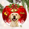 Personalized Dog Photo Christmas Circle Ornament NB133 87O53 1