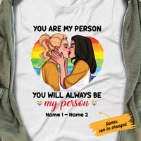 Personalized You Are My Person LGBT Lesbian Love T Shirt SB153 29O58 thumb 1