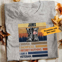 Personalized Veteran  White T Shirt JN51 95O53 thumb 1