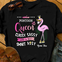Personalized Pontoon Queen Flamingo T Shirt JN233 25O58 thumb 1