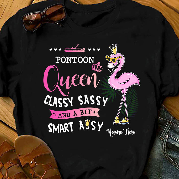 Personalized Pontoon Queen Flamingo T Shirt JN233 25O58 1