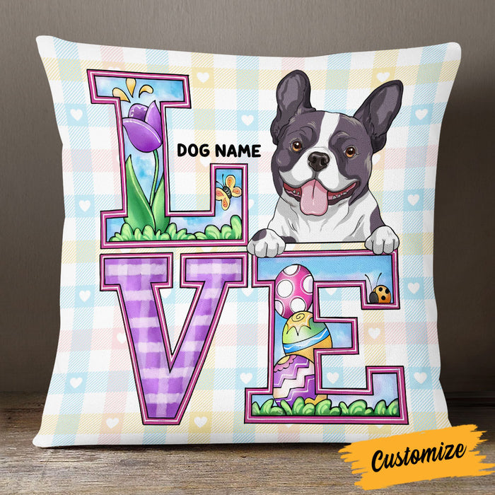 Personalized Love Easter Dog Mom Pillow FB104 24O53 1