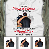 Personalized Couple Italian Coppia Love Story T Shirt MR293 30O53 thumb 1