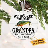 Personalized Dad Fishing Hook  Circle Ornament DB21 95O36 thumb 1