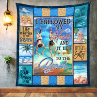 My Heart Led To The Beach Fleece Blanket JN262 67O57 thumb 1