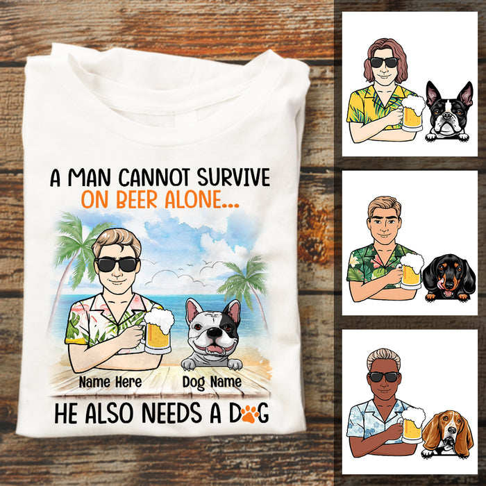 Personalized Dog Dad Beach T Shirt JL22 30O57 1