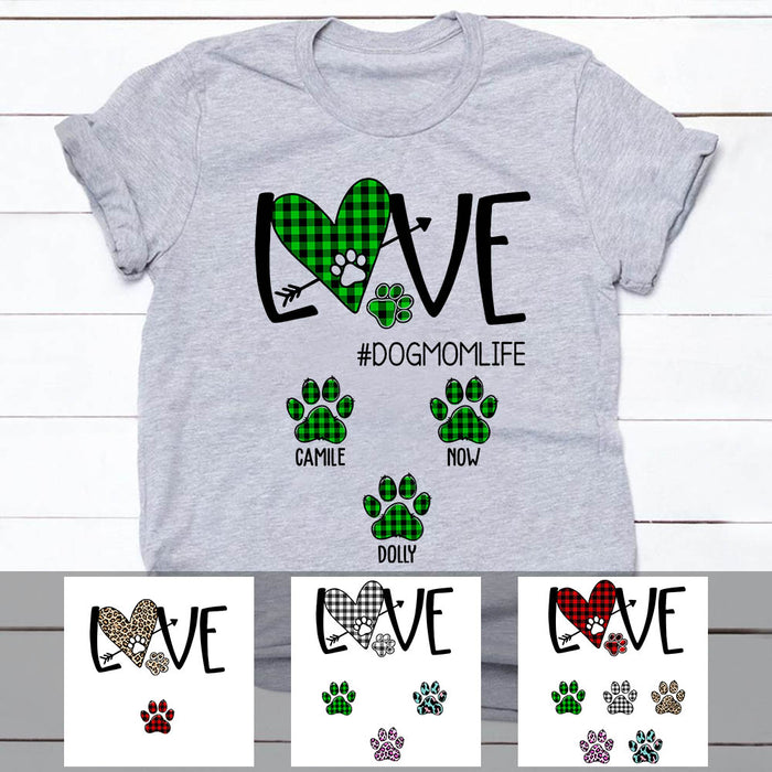 Personalized Dog Mom Life Love T Shirt OB193 30O60 1