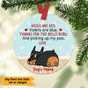 Personalized Picking Up My Dog  Circle Ornament NB271 65O47 1