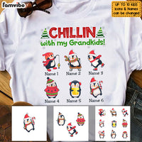 Personalized Grandma Christmas Chillin With Kids T Shirt OB81 81O53 thumb 1