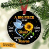 Personalized A Big Piece Of My Heart Memorial Mom Dad Ornament OB131 87O47 1