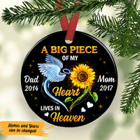 Personalized A Big Piece Of My Heart Memorial Mom Dad Ornament OB131 87O47 thumb 1