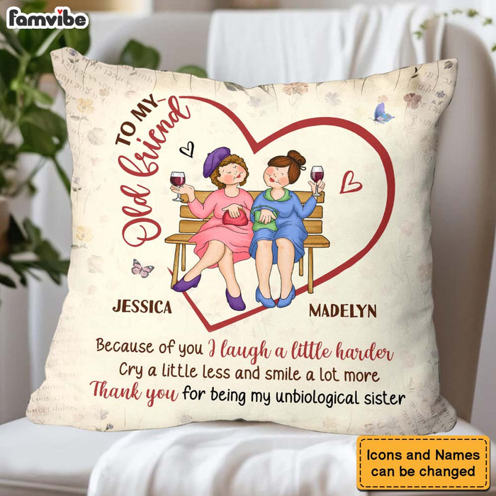 Personalized Gift For Friends Because Of You Pillow 30672 1