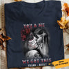 Personalized Skull Husband & Wife T Shirt JN167 95O61 thumb 1