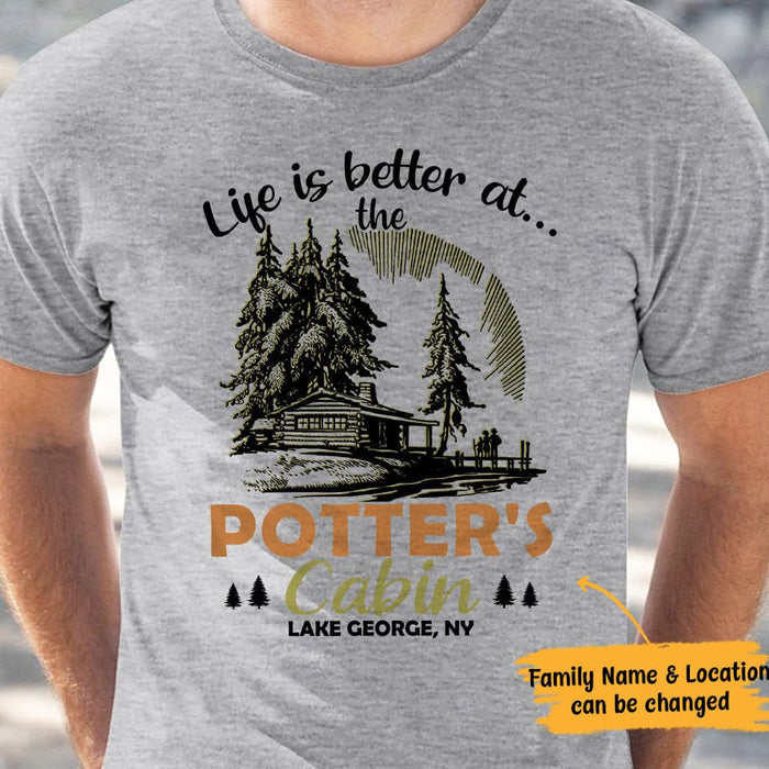 Personalized Family At The Cabin White T Shirt JN252 95O65 1