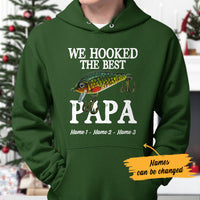 Personalized Dad Fishing  Black Hoodie MY151 95O36 thumb 1