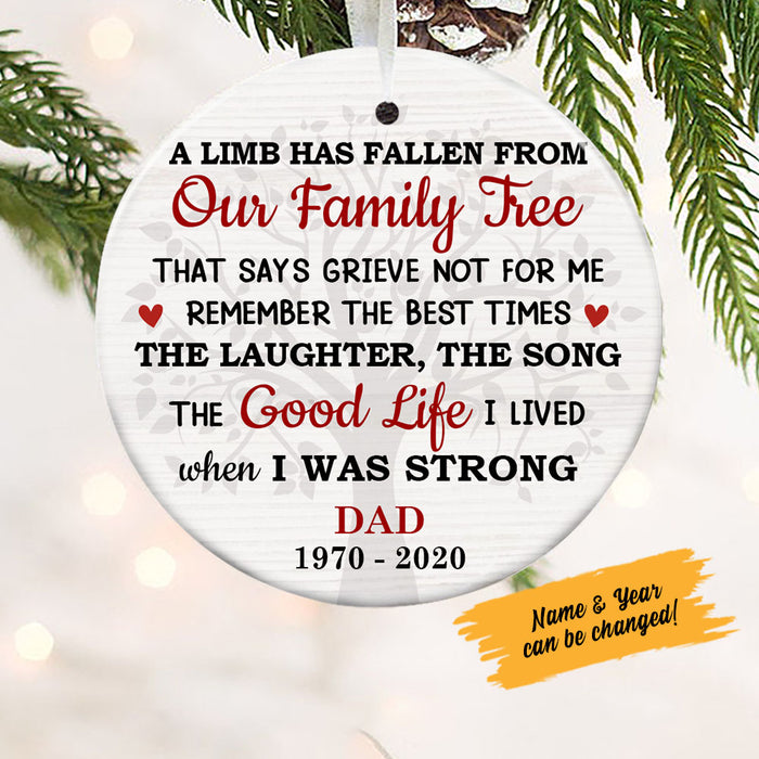 Personalized Grieve Not For Me Memorial Mom Ornament OB312 30O58 1