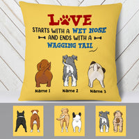 Personalized Dog Wagging Tail Pillow JR152 87O58 (Insert Included) thumb 1