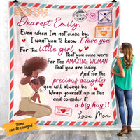 Personalized To My Daughter Letter Fleece Blanket AG51 29O58 thumb 1