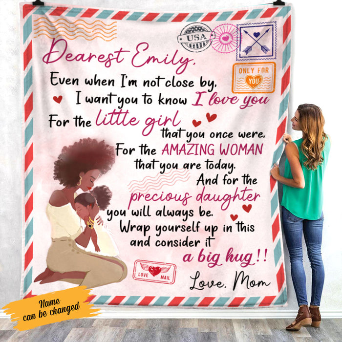 Personalized To My Daughter Letter Fleece Blanket AG51 29O58 1