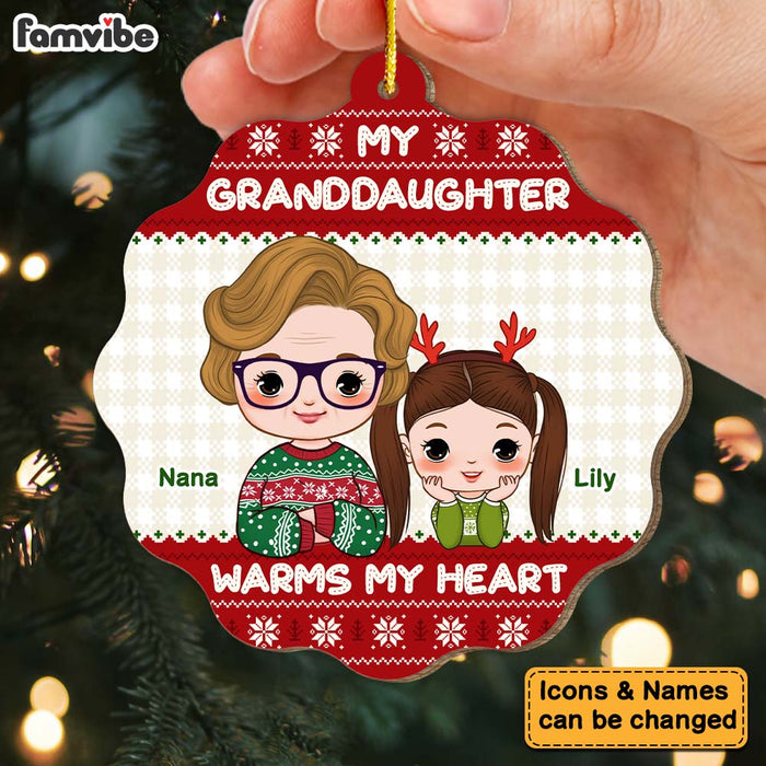 Personalized Grandma My Granddaughter Warms My Heart Ornament 30267 1