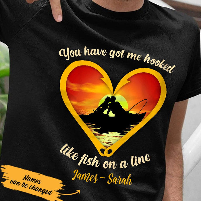 Personalized Husband & Wife Fishing T Shirt JN132 81O36 1