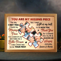 Personalized Couple Gift  My Missing Piece Picture Frame Light Box 31386 thumb 1