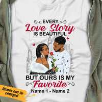 Personalized BWA Couple Love Story T Shirt AG311 30O53 thumb 1