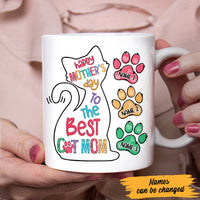 Personalized The Best Cat Mom Grandma Mug MR153 65O47 thumb 1