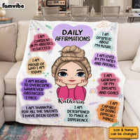 Personalized Inspiring Gift For Granddaughter Daily Affirmations Blanket 31349 thumb 1