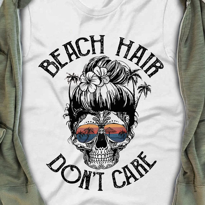 Beach Hair Dont Care White T Shirt JN274 85O53 1