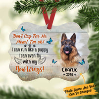 Personalized Don't Cry For Me Dog Memorial Benelux Ornament NB161 73O57 thumb 1