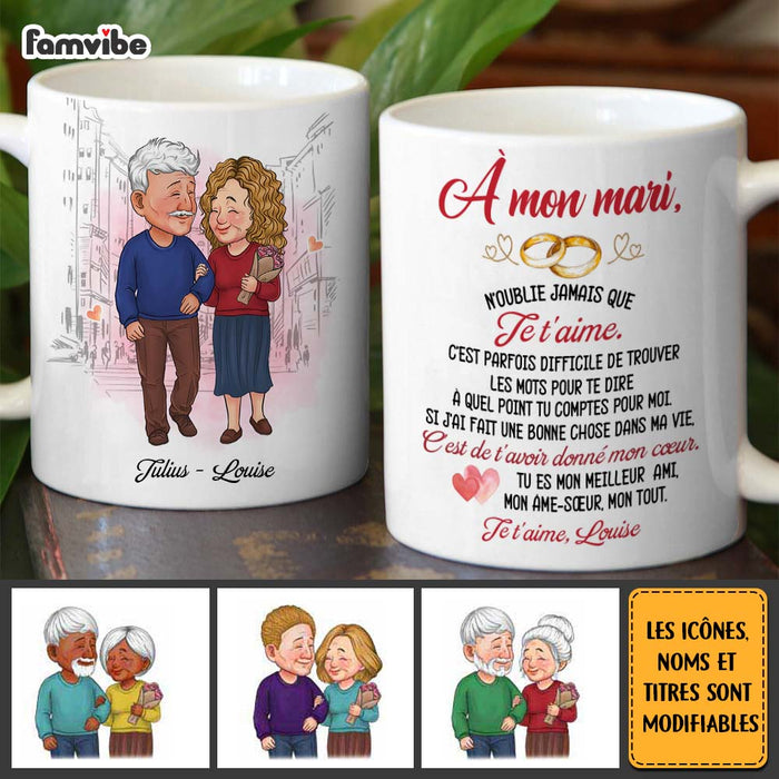 Personalized Couple French 'N'oublie Jamais Que Je t'aime' Mug 30831 1