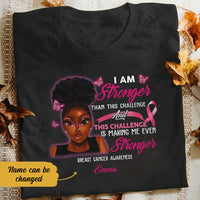 Personalized Challenge Me Breast Cancer BWA T Shirt AG101 28O58 thumb 1